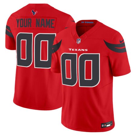 Men's Nike Custom Red Houston Texans Vapor F.U.S.E. Limited Jersey